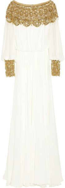 Marchesa Embellished Silkchiffon Gown - Lyst