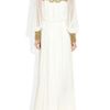Marchesa Embellished Silkchiffon Gown in Beige (white) - Lyst