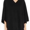 Michael Kors Detachableturtleneck Cashmere and Merino Woolblend Poncho in Black - Lyst