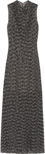 Missoni Metallic Crochetknit Maxi Dress in Gray - Lyst