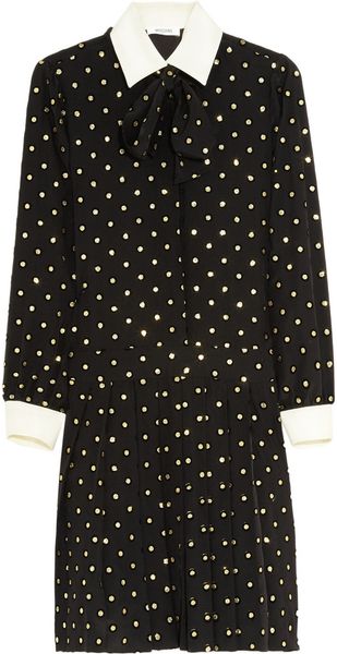 Moschino Polkadot Silk Dress - Lyst