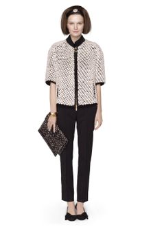 Oscar de la Renta Boucle Short Sleeve Jacket - Lyst