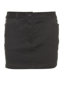 T By Alexander Wang Mini Skirt with Leather Detail - Lyst