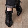 Tabitha Simmons Wicked Studded Laceup Boots in Black - Lyst