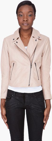 Theory Nude Leather Madigan Juno Jacket - Lyst