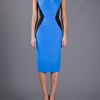Victoria Beckham Hourglass Detail Dress in Blue (black) - Lyst