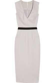 Victoria Beckham Belted Textured Woolblend Dress - Lyst