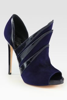 Alejandro Ingelmo Origami Suede Patent Leather Ankle Boots - Lyst