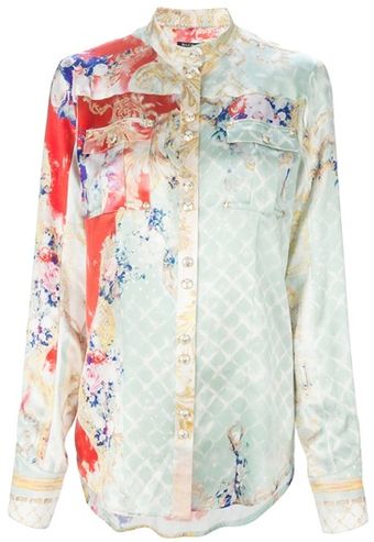 Balmain Fabergé Print Blouse - Lyst