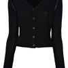 Burberry Prorsum Button Down Cardigan in Black - Lyst