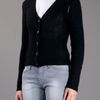 Burberry Prorsum Button Down Cardigan in Black - Lyst
