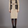 Burberry Prorsum Double Breasted Peplum Coat in Beige (nude) - Lyst