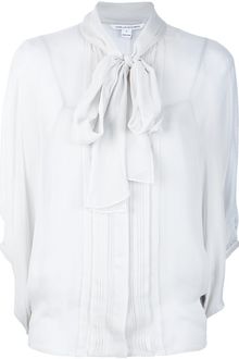 Diane Von Furstenberg Pussy Bow Silk Blouse - Lyst
