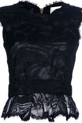 Emilio Pucci Lace Peplum Top