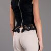Emilio Pucci Lace Peplum Top in Black - Lyst