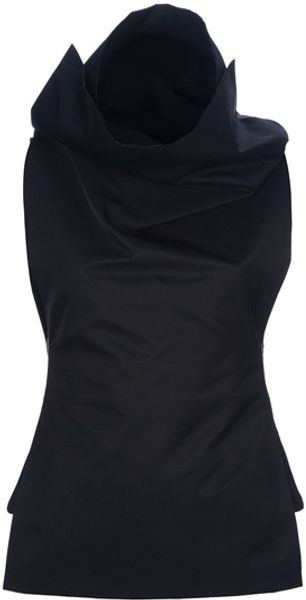 Gareth Pugh Wrap Neck Top - Lyst