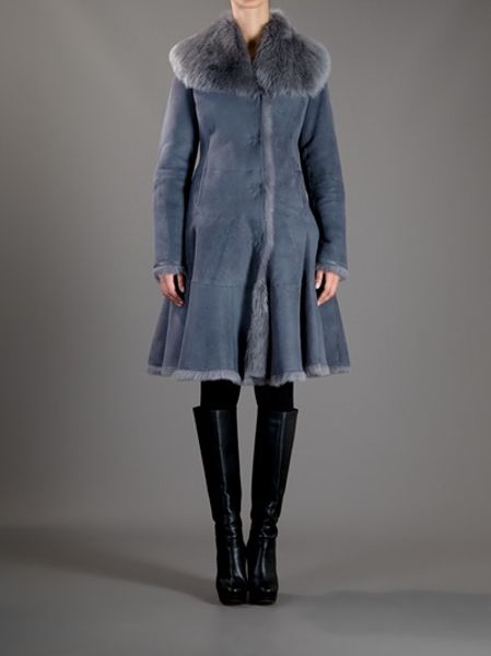 giorgio armani shearling coat