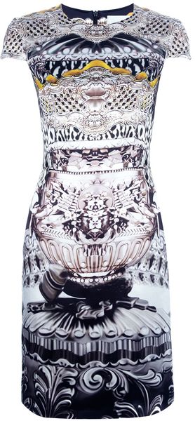 Mary Katrantzou Ebony Heavy Satin Dress - Lyst