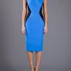 Victoria Beckham Hourglass Detail Dress in Blue (black) - Lyst