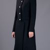 Victoria Beckham Single Breasted Coat in Black - Lyst