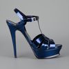 Yves Saint Laurent Metallic Sling Back Sandal in Blue - Lyst