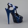 Yves Saint Laurent Metallic Sling Back Sandal in Blue - Lyst