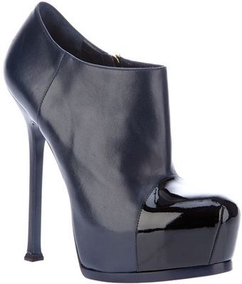 Yves Saint Laurent Contrast Toe Shoe Boot - Lyst
