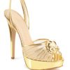 Charlotte Olympia Ss Opentoe Croissant Sandal in Gold - Lyst