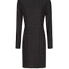 Mango Pleated Boucle Dress in Black - Lyst