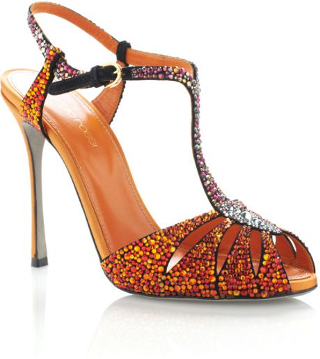 Sergio Rossi Ss Paprika Murmask Evening Sandal in Orange (paprika) - Lyst