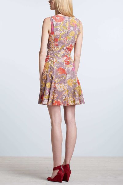 Anthropologie Smoky Lilies Lace Dress in Floral (purple motif)