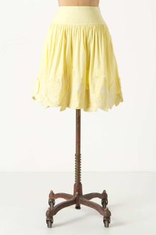Anthropologie Lemon Blossom Petite Skirt - Lyst