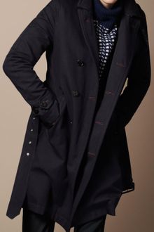 Burberry Brit Midlength Wool Gabardine Trench Coat - Lyst