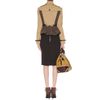 Burberry Prorsum Trench Jacket with Tweed Peplum in Beige (ash) - Lyst