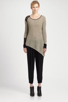 Helmut Lang Helmut Bouclé Contrast Sweater - Lyst