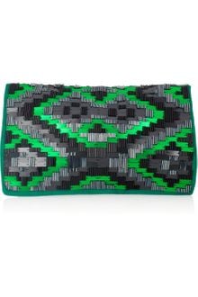 Matthew Williamson Bead-Embellished Suede Clutch - Lyst