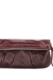Miu Miu Glazed Leather Foldover Clutch - Lyst