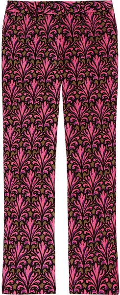 Miu Miu Printed Mohair and Woolblend Flared Pants - Lyst