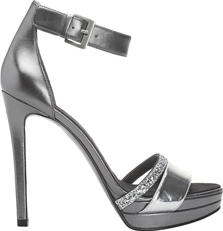 Nine West Metallic Heels in Silver (silver glitter synthetic) | Lyst