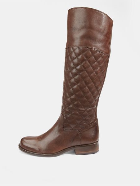 Steve Madden Steve Madden Reggo Leather Quilted Riding Boots in Brown ...