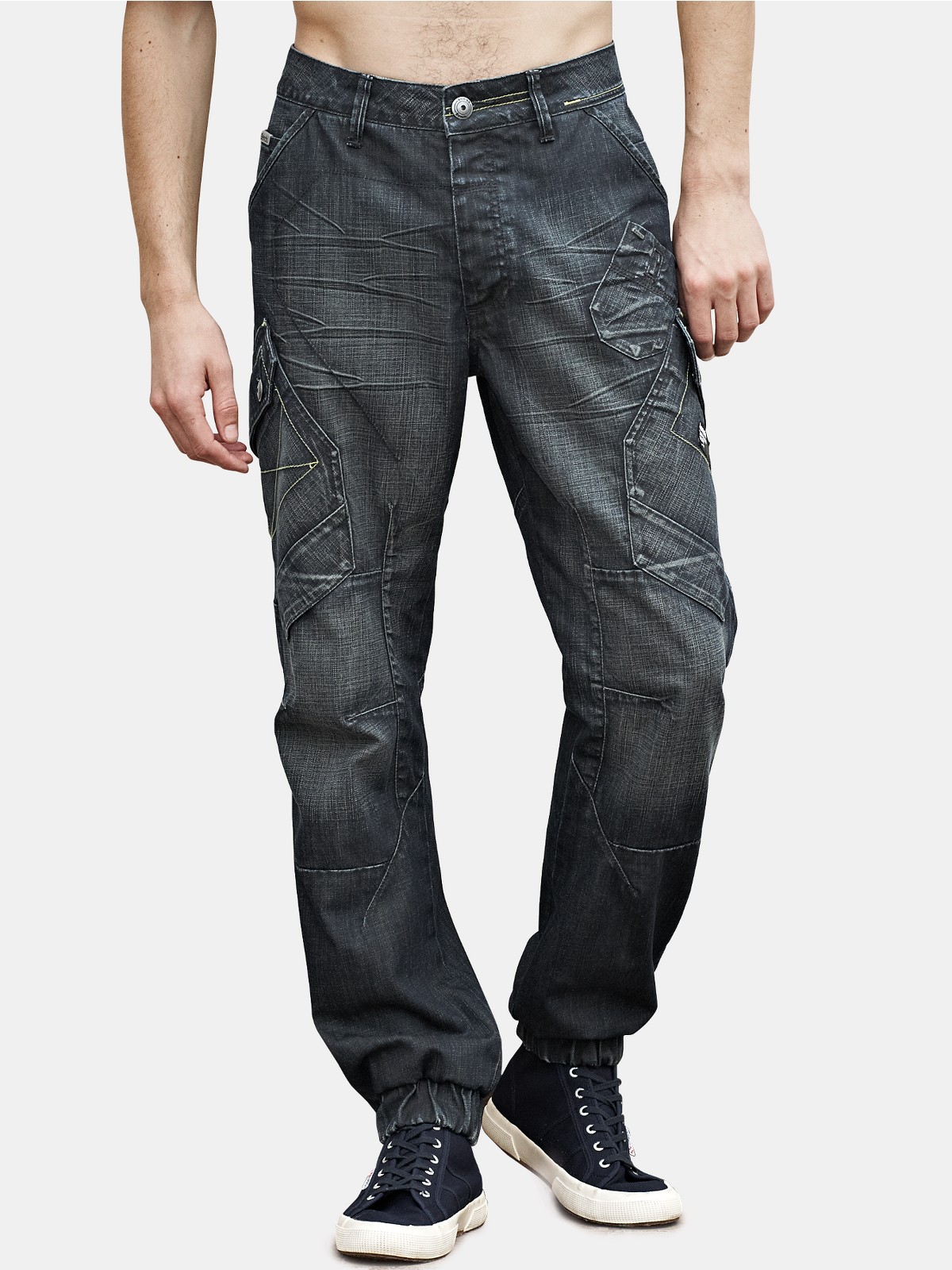 Bench Bench Mens Kiedis Carrot Fit Jeans in Blue for Men green_glaze 