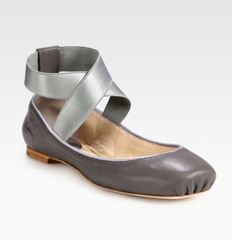 gray ballerina flats