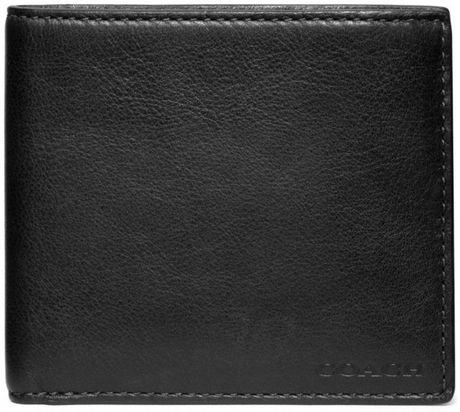 Coach Bleecker Leather Money Clip Single Billfold Wallet in Black for Men | Lyst