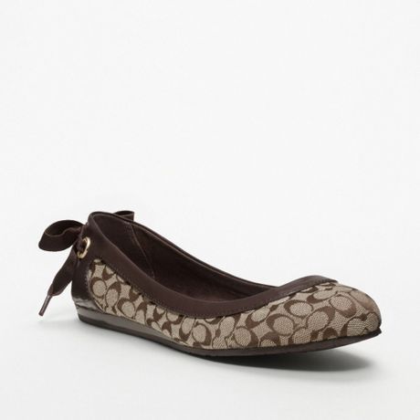 flat shoes coach coach ronda ballet flat in black khaki chestnut lyst flat shoes coach coach ronda ballet flat in black khaki chestnut lyst
