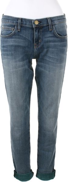 Current/elliott The Rolled Skinny Jeans in Washed Denim in Blue (black) - Lyst
