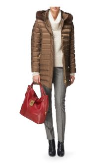 Jaeger Padded Jacket with Fur Trim - Lyst