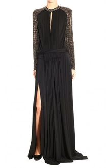 Just Cavalli Long Sleeve Studs Long Jersey Dress - Lyst