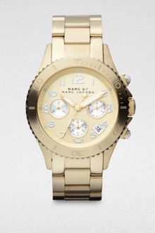 Marc By Marc Jacobs Goldtone Stainless Steel Chronograph Watch - Lyst