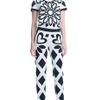 Moschino Stretch Canvas Pants in White (white/black) - Lyst