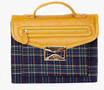 Nasty Gal Camden Plaid Satchel - Lyst